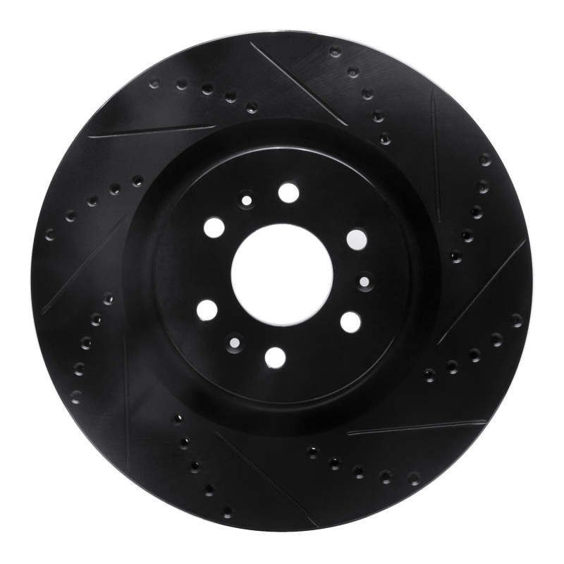 Picture of R1 04-11 Cadillac CTS Front Right Drilled & Slotted Black Brake Rotor
