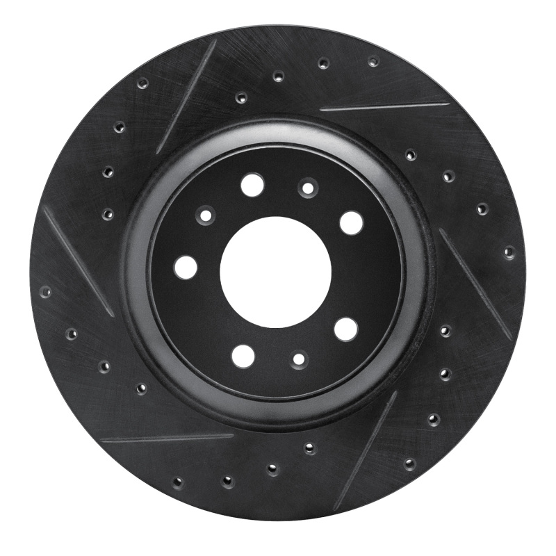 Picture of R1 04-08 Cadillac CTS Front Left Drilled & Slotted Black Brake Rotor