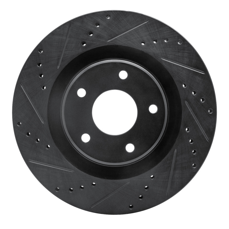 Picture of R1 05-13 Cadillac XLR Front Left Drilled & Slotted Black Brake Rotor