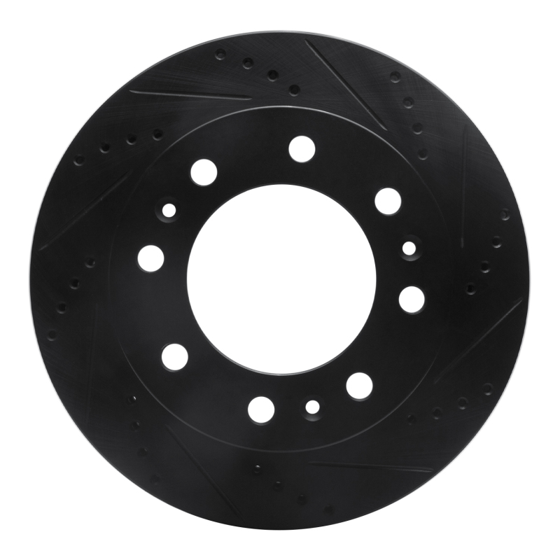 Picture of R1 06-11 Cadillac DTS Front Right Drilled & Slotted Black Brake Rotor