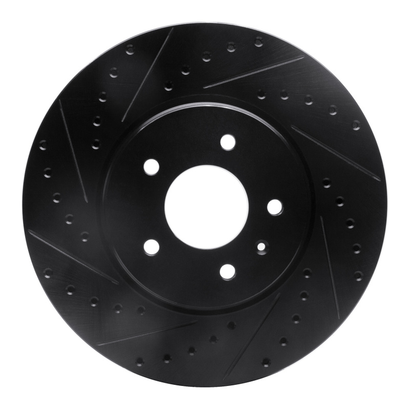 Picture of R1 09-11 Cadillac STS Front Left Drilled & Slotted Black Brake Rotor
