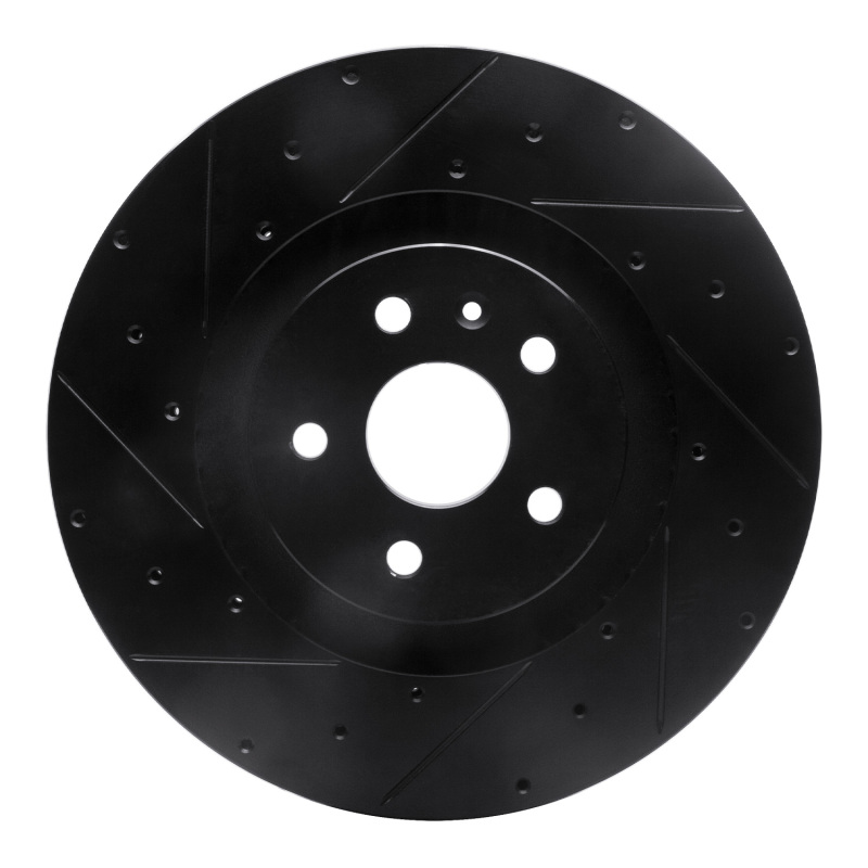 Picture of R1 09-15 Cadillac CTS Front Left Drilled & Slotted Black Brake Rotor
