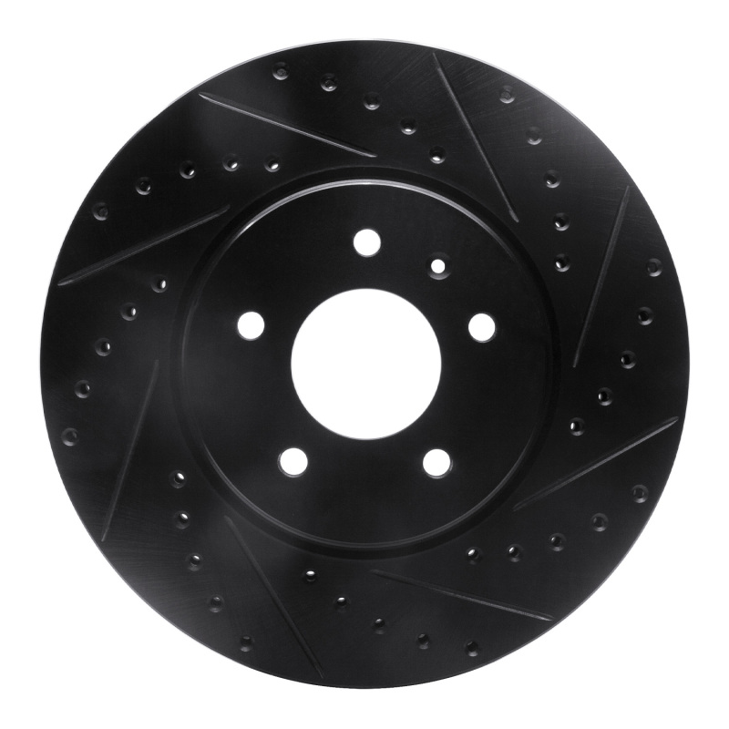 Picture of R1 09-11 Cadillac STS Front Right Drilled & Slotted Black Brake Rotor