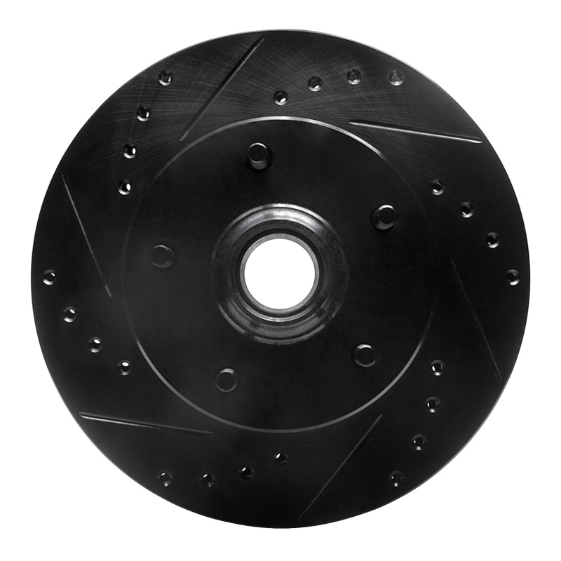 Picture of R1 67-74 Buick Gran Sport Front Left Drilled & Slotted Black Brake Rotor