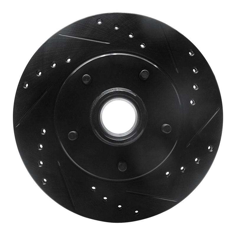 Picture of R1 78-90 Buick LeSabre Front Right Drilled & Slotted Black Brake Rotor