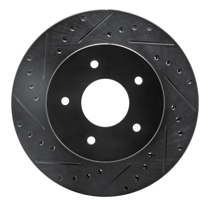 Picture of R1 63-82 Chevrolet Corvette Front Left Drilled & Slotted Black Brake Rotor