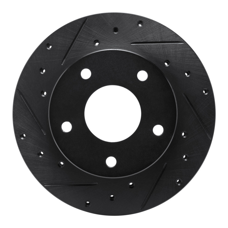 Picture of R1 82-88 Chevrolet Camaro Rear Left Drilled & Slotted Black Brake Rotor