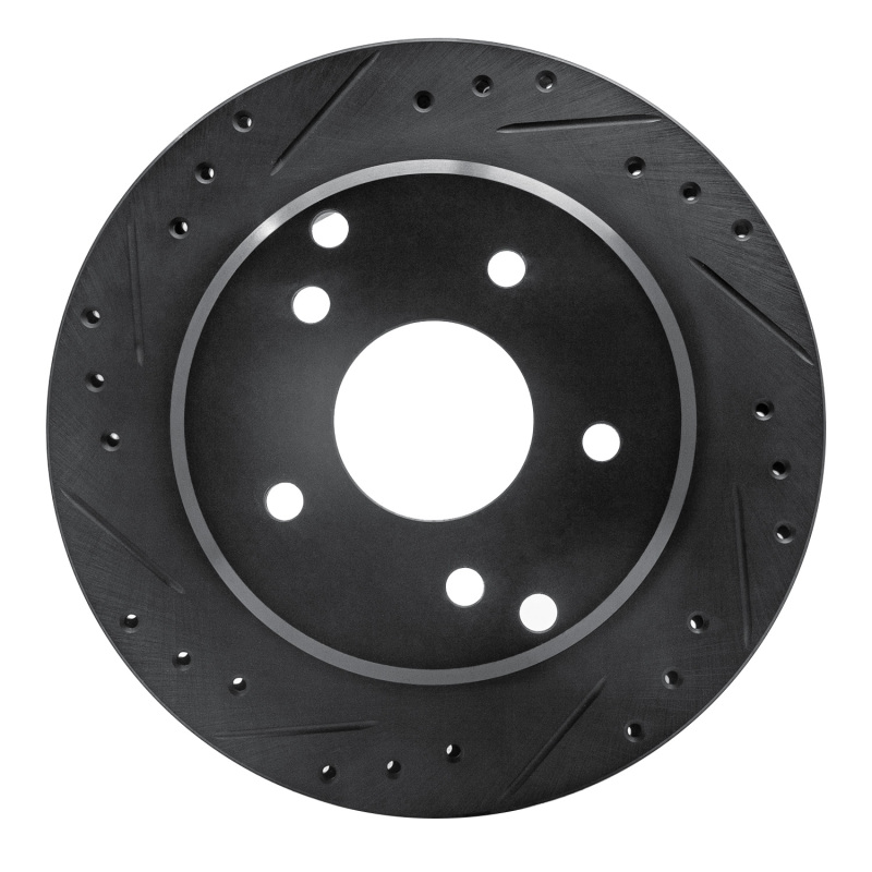 Picture of R1 84-87 Chevrolet Corvette Rear Left Drilled & Slotted Black Brake Rotor