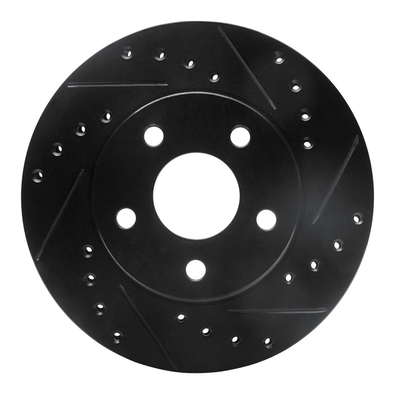 Picture of R1 85-91 Buick Skylark Front Right Drilled & Slotted Black Brake Rotor