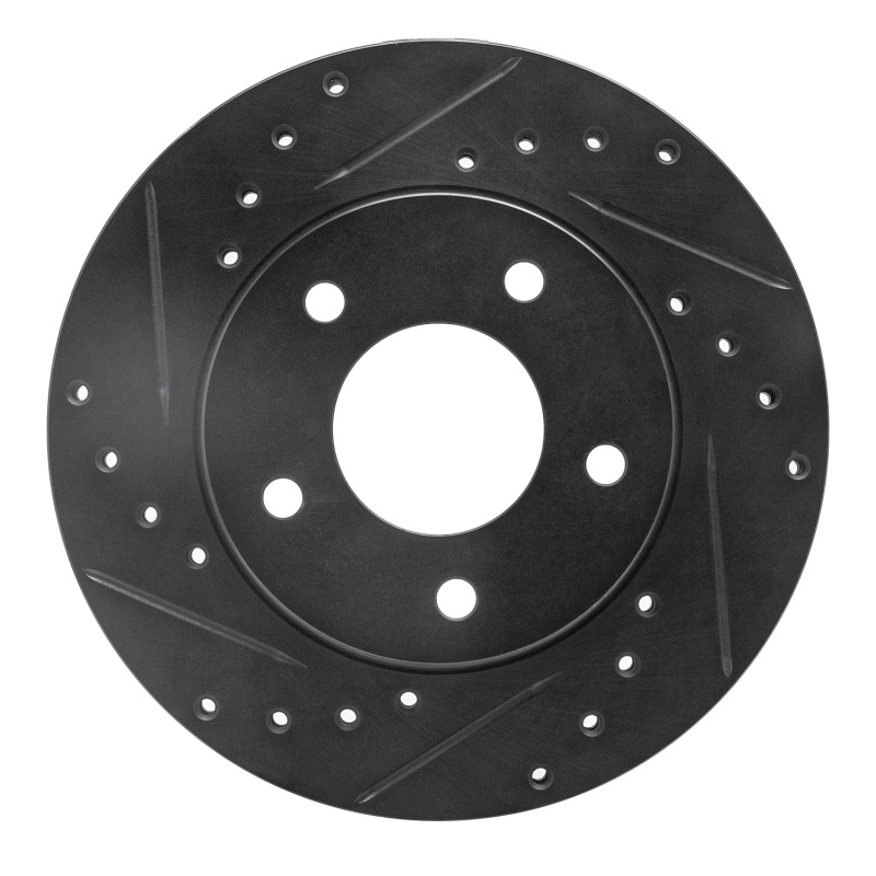 Picture of R1 88-96 Buick Regal Front Left Drilled & Slotted Black Brake Rotor
