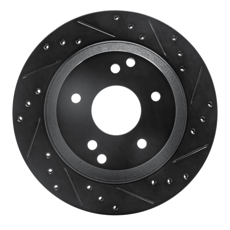 Picture of R1 88-96 Chevrolet Corvette Rear Right Drilled & Slotted Black Brake Rotor