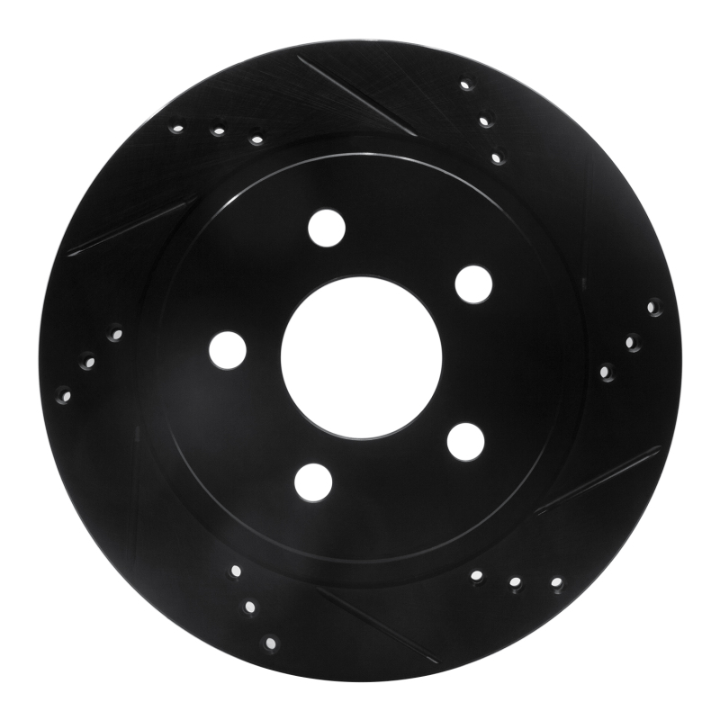 Picture of R1 93-97 Chevrolet Camaro Rear Right Drilled & Slotted Black Brake Rotor