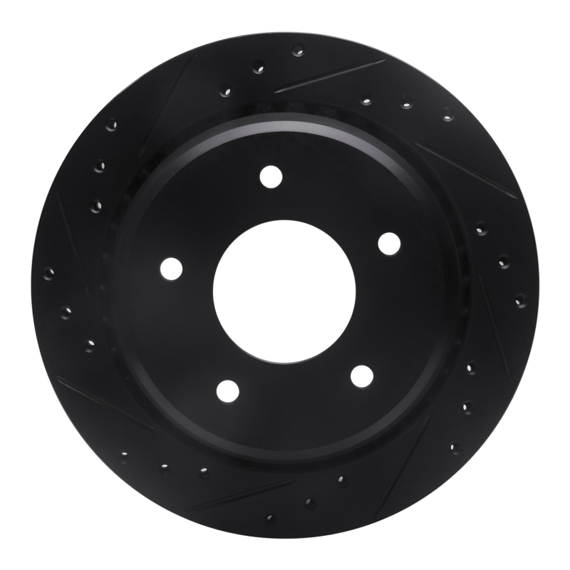 Picture of R1 94-96 Chevrolet COMMERCIAL CHASSIS Rear Left Drilled & Slotted Black Brake Rotor