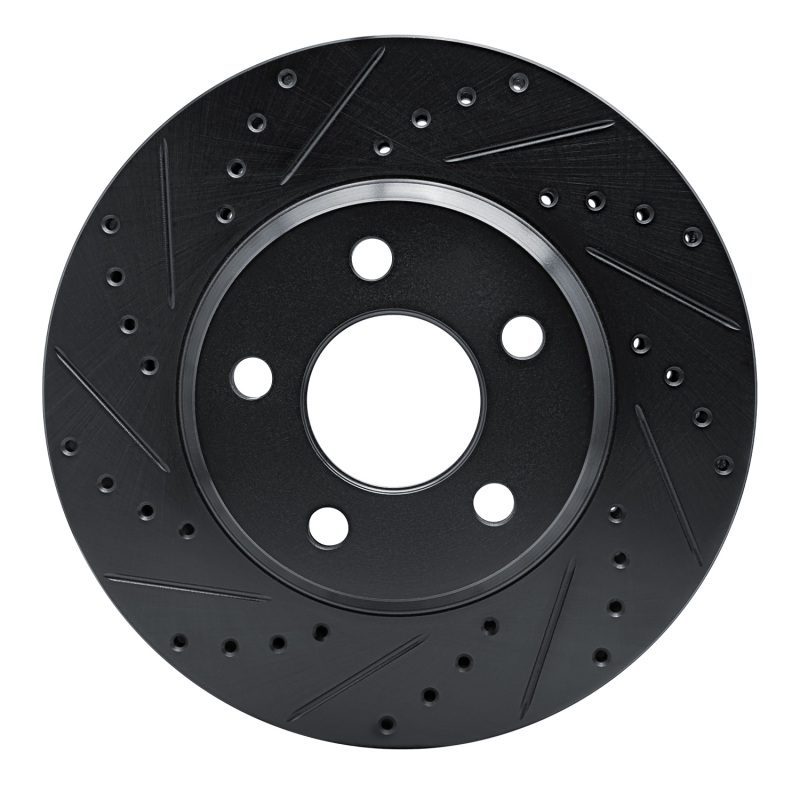 Picture of R1 05-05 Buick LeSabre Front Left Drilled & Slotted Black Brake Rotor