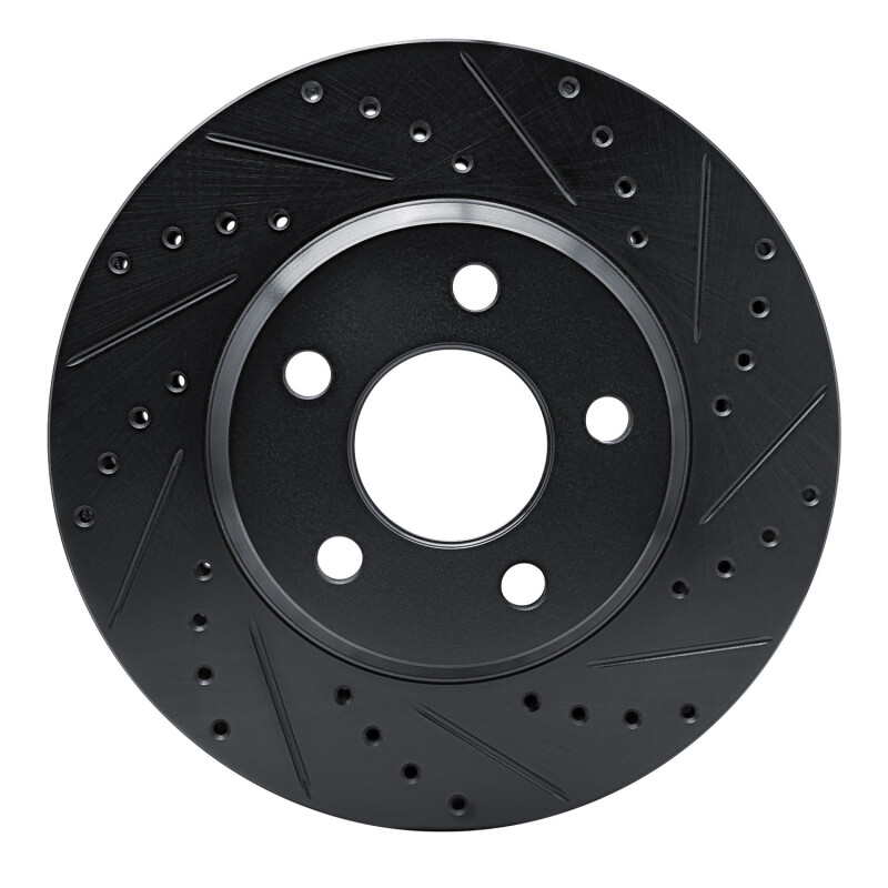 Picture of R1 05-05 Buick LeSabre Front Right Drilled & Slotted Black Brake Rotor