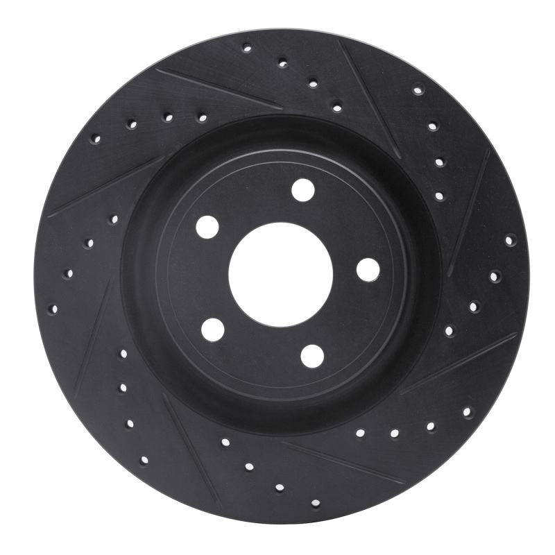 Picture of R1 07-10 Chevrolet HHR Front Right Drilled & Slotted Black Brake Rotor