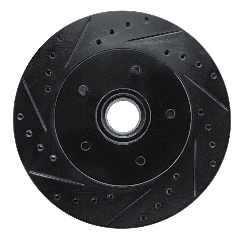 Picture of R1 85-92 Chevrolet Camaro Front Left Drilled & Slotted Black Brake Rotor
