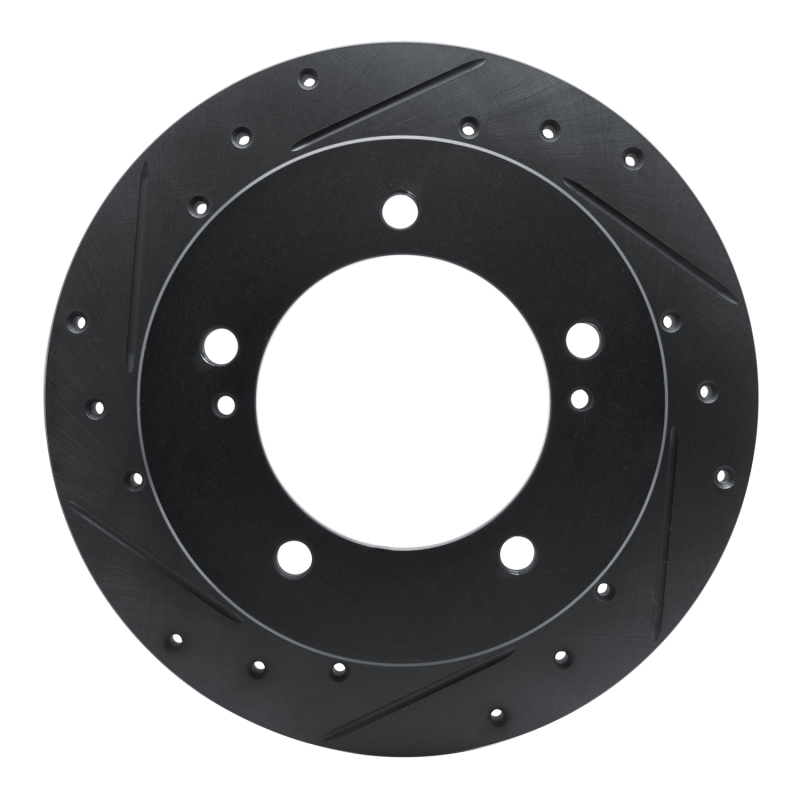 Picture of R1 83-98 Chevrolet Tracker Front Left Drilled & Slotted Black Brake Rotor