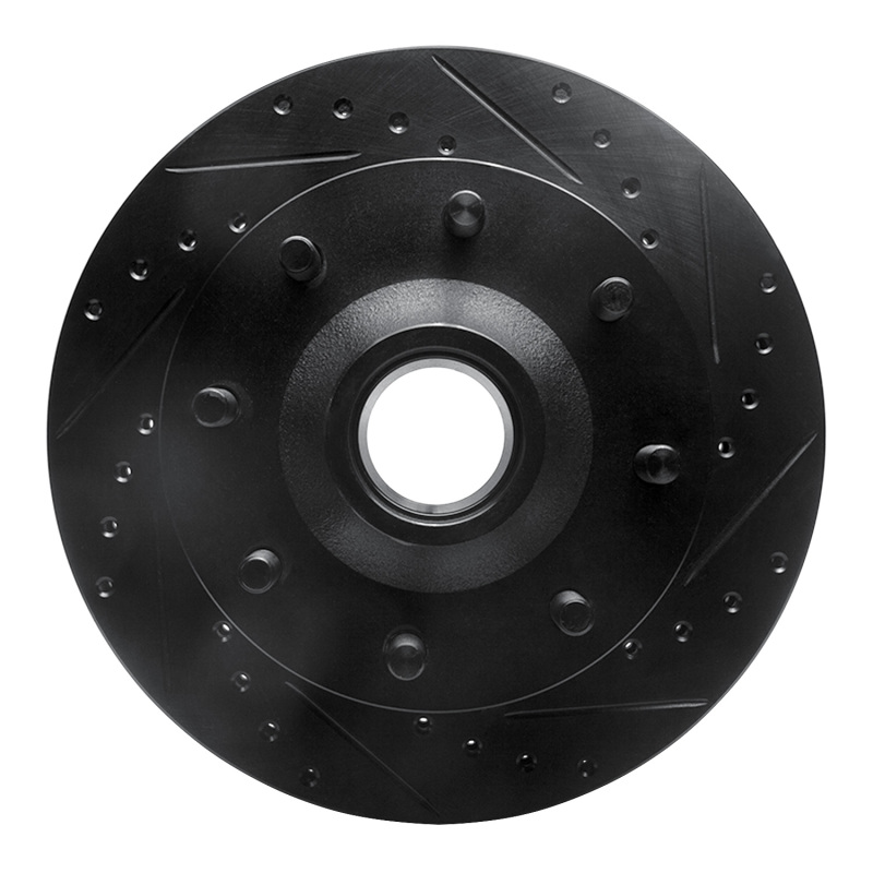 Picture of R1 71-95 Chevrolet C20 Pickup Front Right Drilled & Slotted Black Brake Rotor