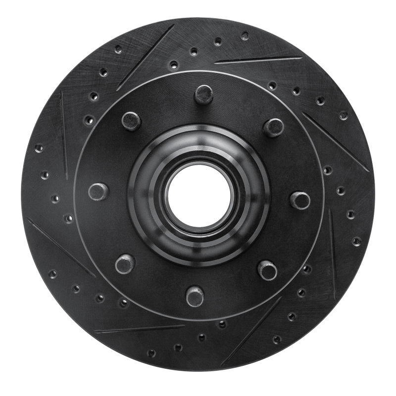 Picture of R1 71-95 Chevrolet P20 Front Left Drilled & Slotted Black Brake Rotor