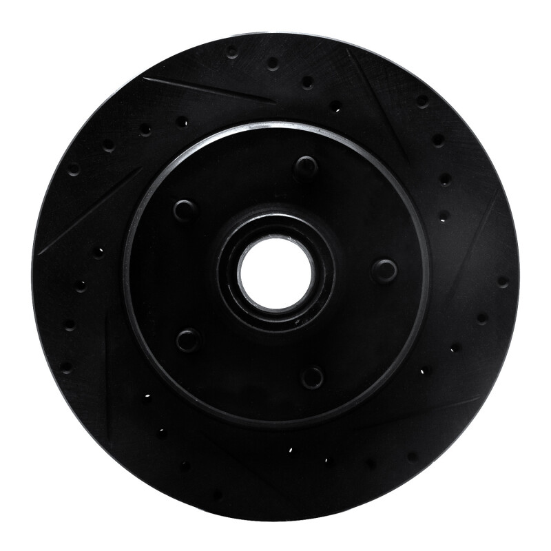 Picture of R1 90-02 Chevrolet ASTRO Front Right Drilled & Slotted Black Brake Rotor