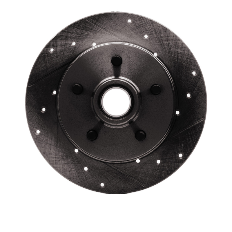 Picture of R1 88-94 Chevrolet C1500 Front Right Drilled & Slotted Black Brake Rotor
