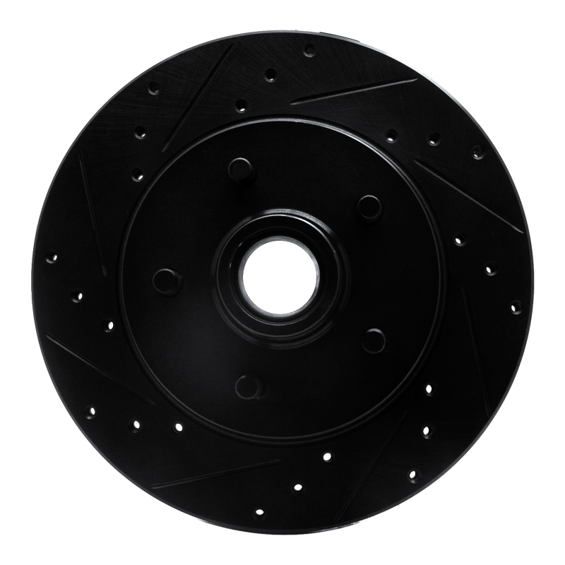 Picture of R1 88-94 Chevrolet C1500 Front Left Drilled & Slotted Black Brake Rotor