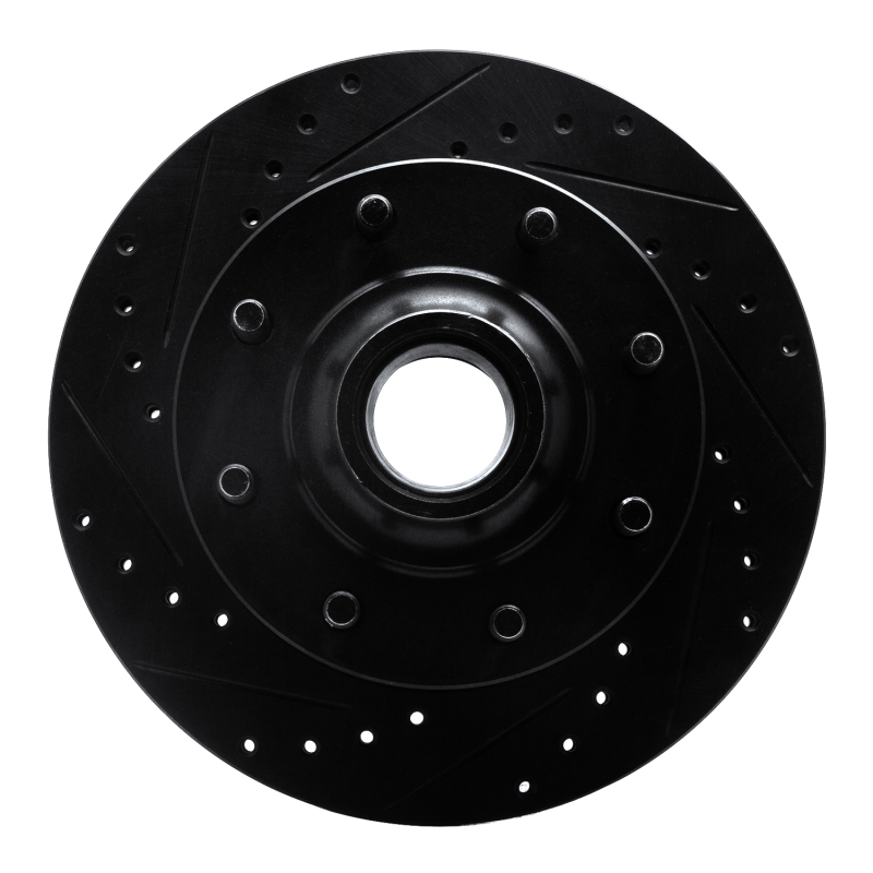 Picture of R1 93-95 Chevrolet G30 Front Left Drilled & Slotted Black Brake Rotor