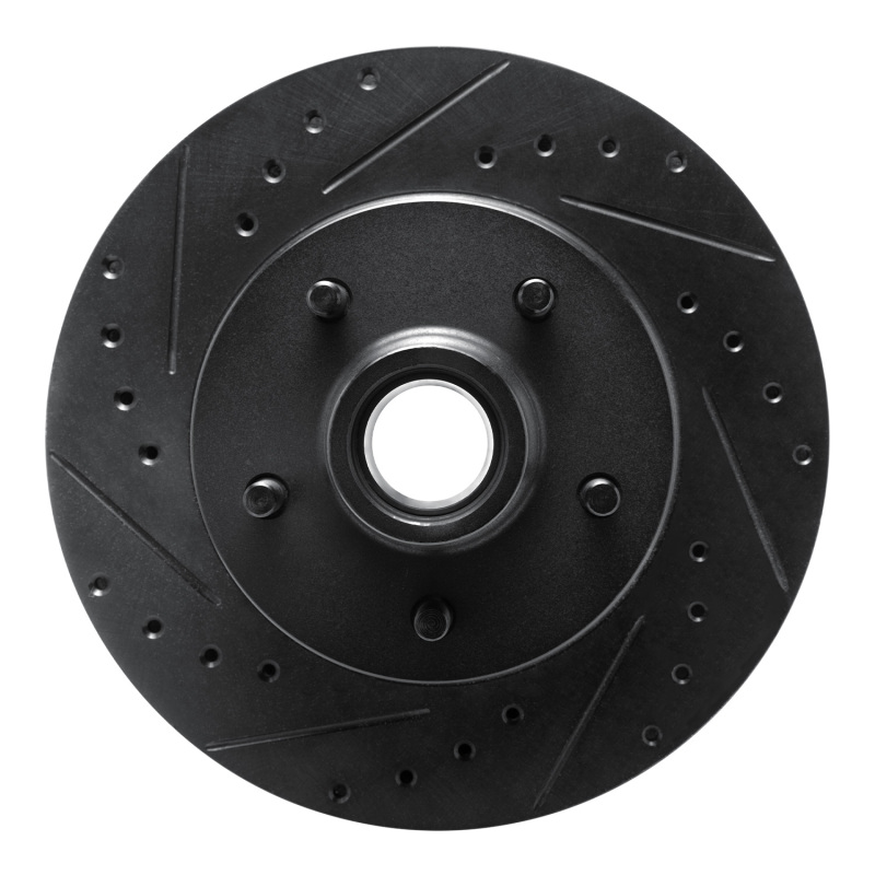 Picture of R1 93-95 Chevrolet G20 Front Left Drilled & Slotted Black Brake Rotor