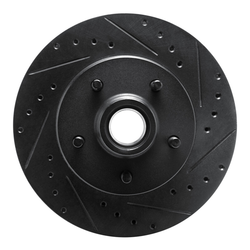 Picture of R1 93-95 Chevrolet G10 Front Right Drilled & Slotted Black Brake Rotor