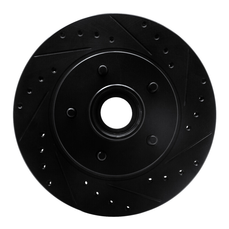 Picture of R1 93-95 Chevrolet G10 Front Right Drilled & Slotted Black Brake Rotor