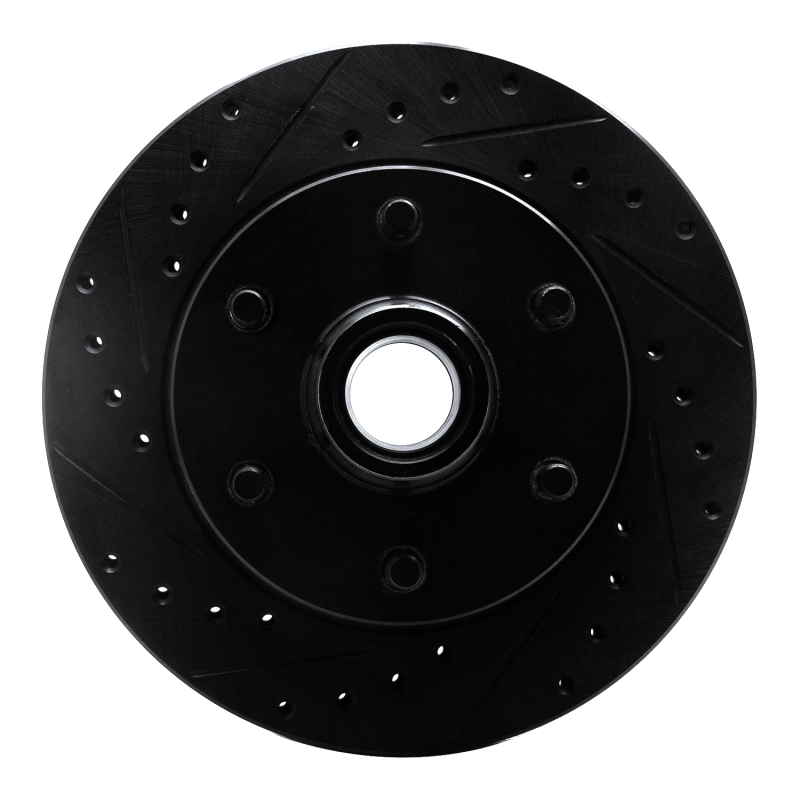Picture of R1 94-02 Chevrolet C2500 Front Left Drilled & Slotted Black Brake Rotor