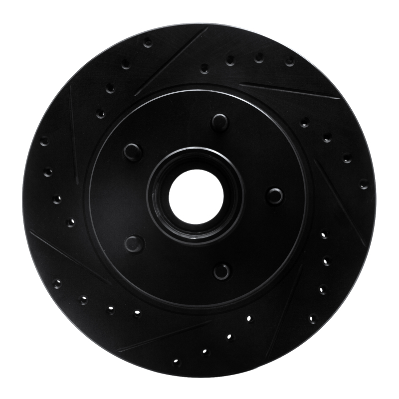 Picture of R1 93-95 Chevrolet G20 Front Left Drilled & Slotted Black Brake Rotor