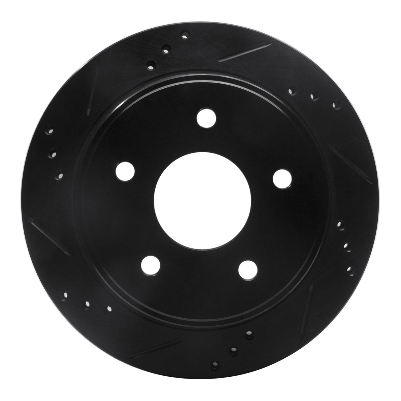 Picture of R1 97-05 Chevrolet Blazer Rear Left Drilled & Slotted Black Brake Rotor