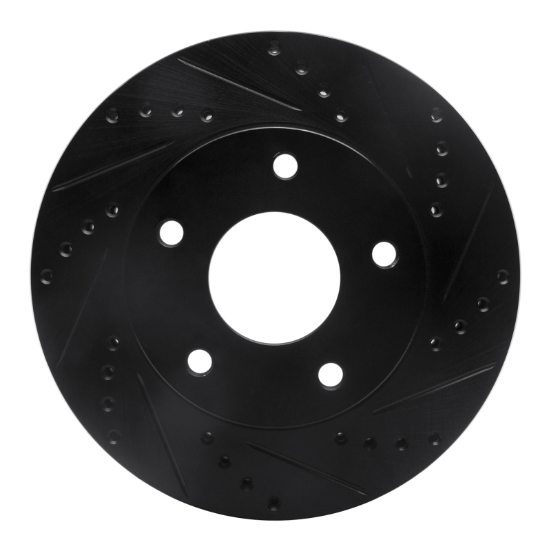 Picture of R1 97-05 Chevrolet S10 Front Right Drilled & Slotted Black Brake Rotor