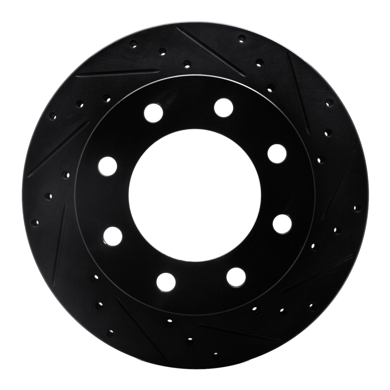 Picture of R1 99-20 Cadillac DeVille Front Right Drilled & Slotted Black Brake Rotor