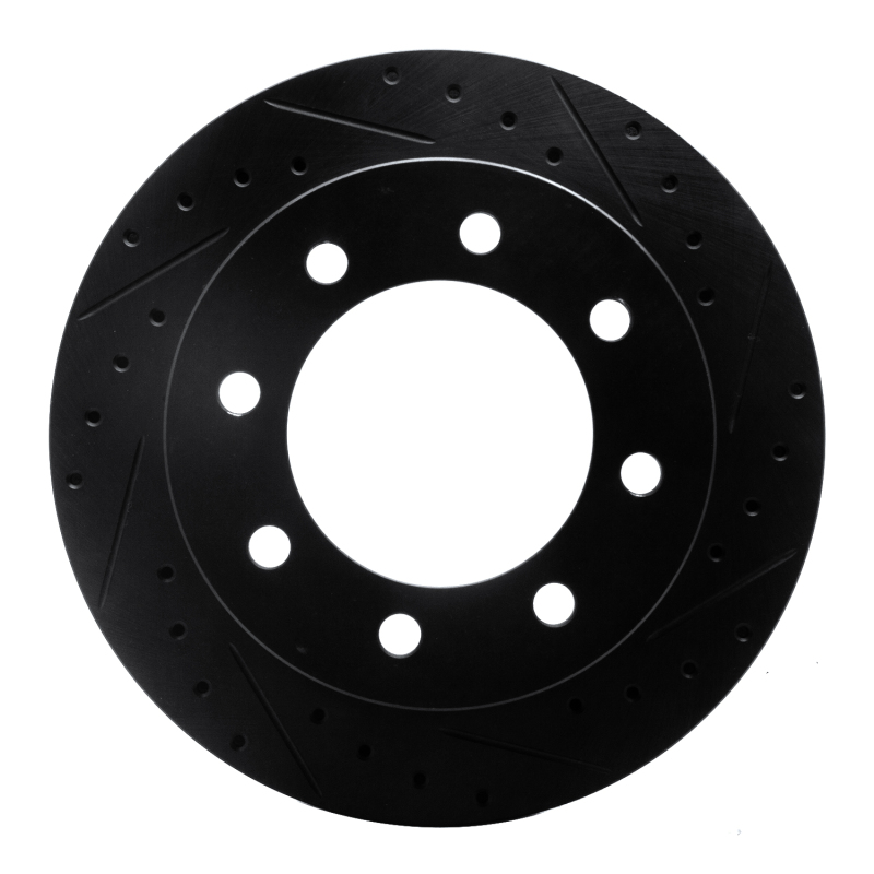 Picture of R1 99-20 Chevrolet Express 2500 Rear Right Drilled & Slotted Black Brake Rotor