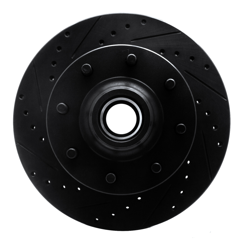 Picture of R1 01-02 Chevrolet Express 3500 Front Left Drilled & Slotted Black Brake Rotor