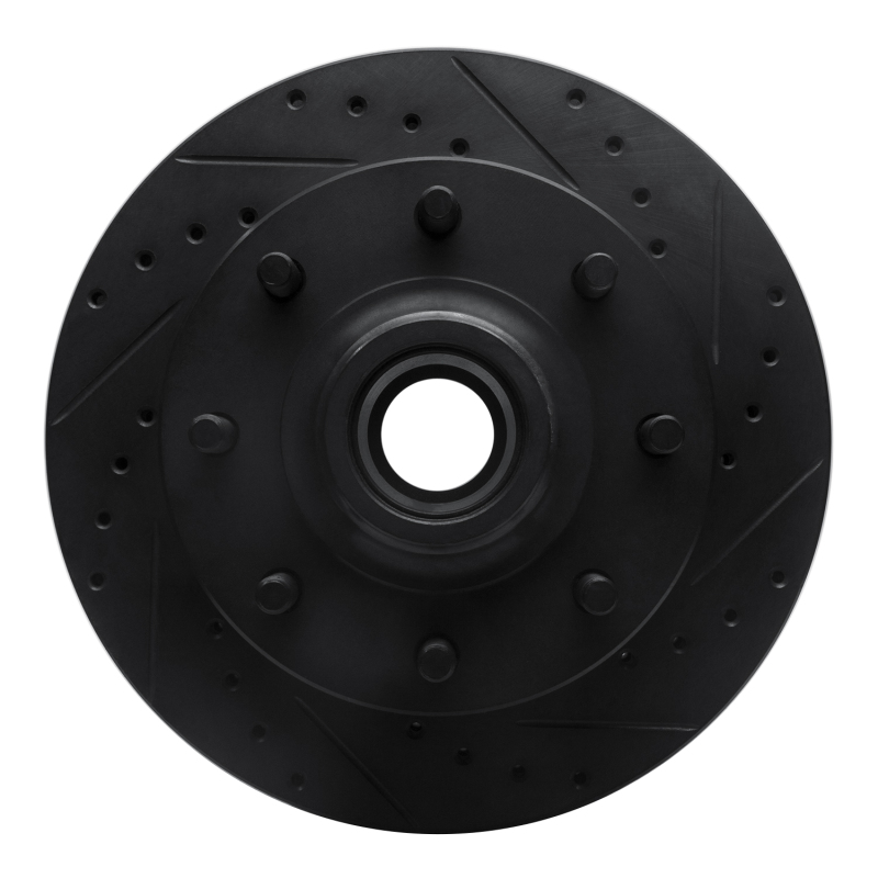 Picture of R1 01-02 Chevrolet Express 3500 Front Right Drilled & Slotted Black Brake Rotor