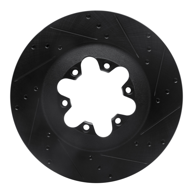 Picture of R1 09-12 Chevrolet Colorado Front Right Drilled & Slotted Black Brake Rotor