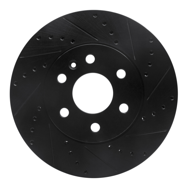 Picture of R1 15-20 Chevrolet Colorado Front Right Drilled & Slotted Black Brake Rotor