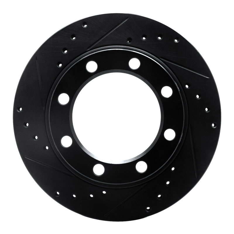 Picture of R1 71-91 Chevrolet C30 Pickup Front Left Drilled & Slotted Black Brake Rotor