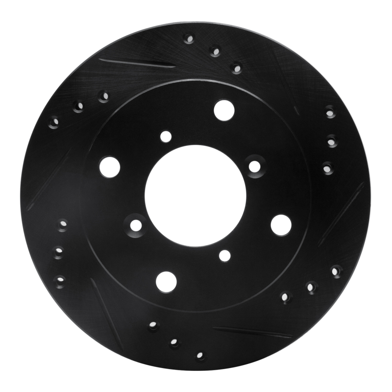Picture of R1 89-01 Chevrolet Metro Front Right Drilled & Slotted Black Brake Rotor