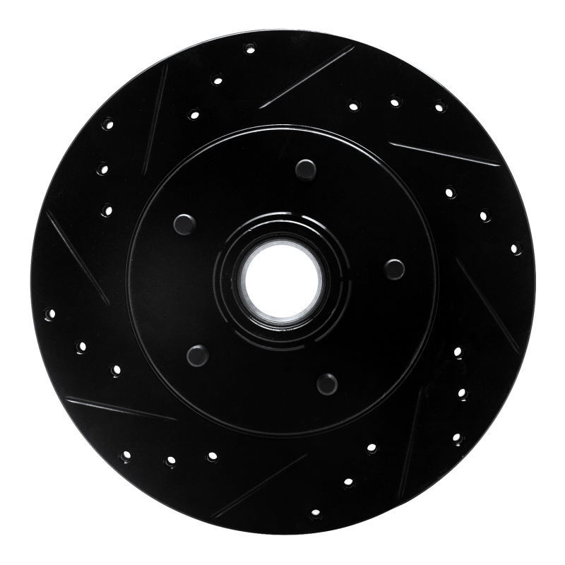 Picture of R1 91-96 Buick COMMERCIAL CHASSIS Front Left Drilled & Slotted Black Brake Rotor