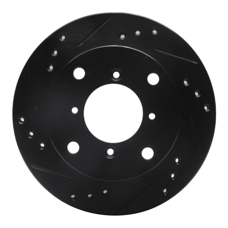 Picture of R1 89-01 Chevrolet Metro Front Left Drilled & Slotted Black Brake Rotor