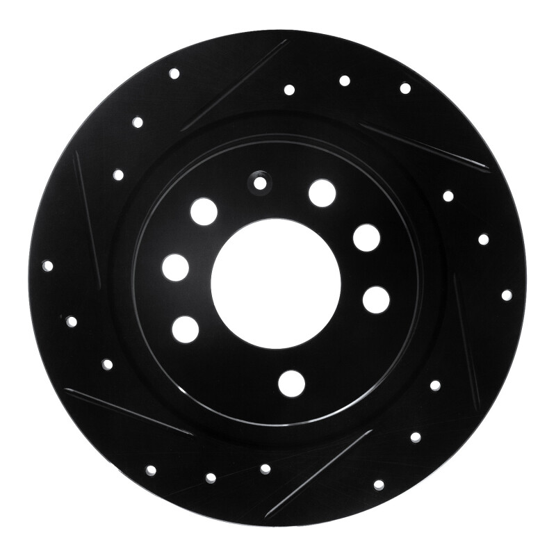 Picture of R1 85-92 Chevrolet Camaro Rear Left Drilled & Slotted Black Brake Rotor