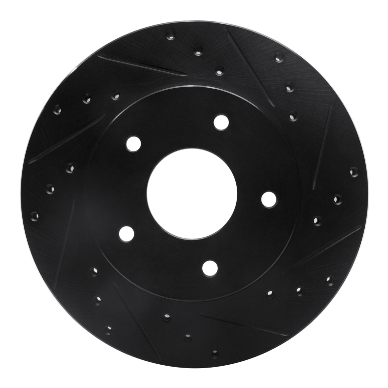 Picture of R1 78-81 Pontiac Firebird Rear Right Drilled & Slotted Black Brake Rotor