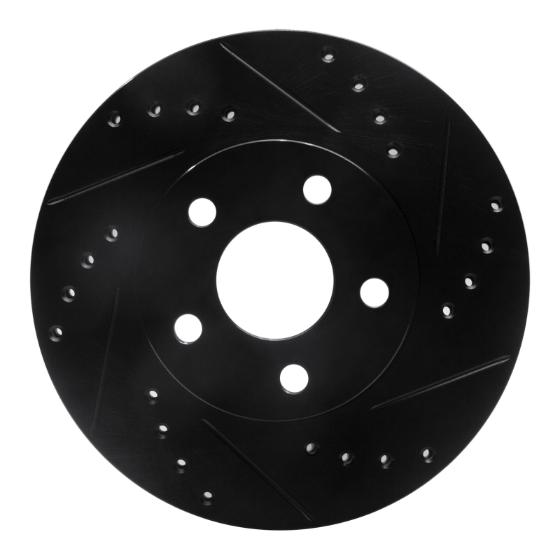 Picture of R1 90-05 Buick Skylark Front Right Drilled & Slotted Black Brake Rotor