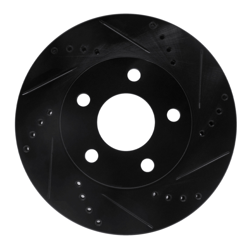 Picture of R1 97-05 Buick Century Front Right Drilled & Slotted Black Brake Rotor