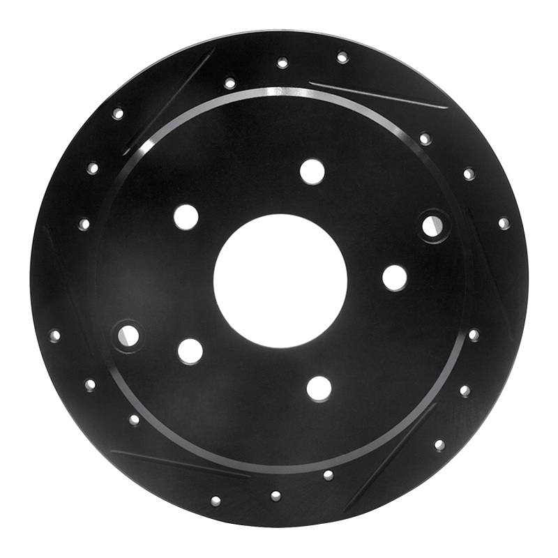 Picture of R1 04-04 Pontiac GTO Rear Left Drilled & Slotted Black Brake Rotor